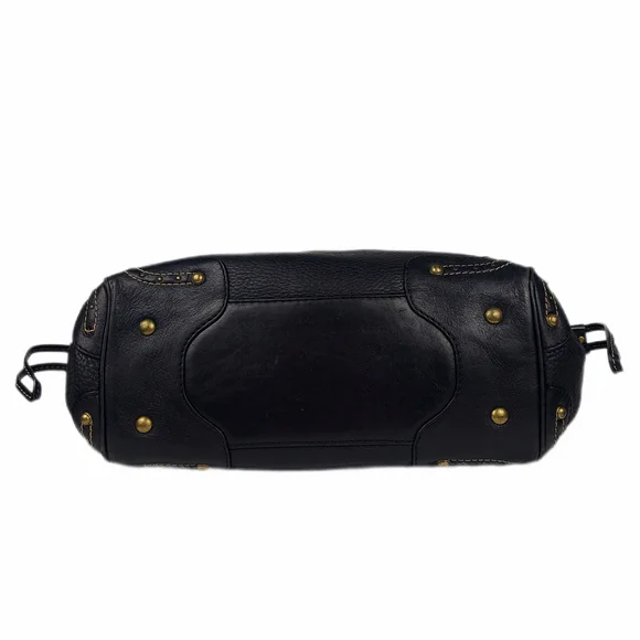 STUNNING! Michael Kors Iconic Vintage Leather Satchel w/Brass & Woven Handle